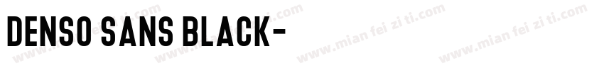 Denso Sans Black字体转换